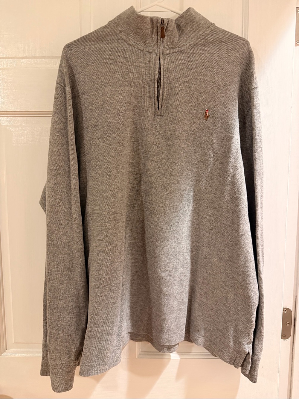 Polo by Ralph Lauren Light Grey Quarter-Zip Pullover